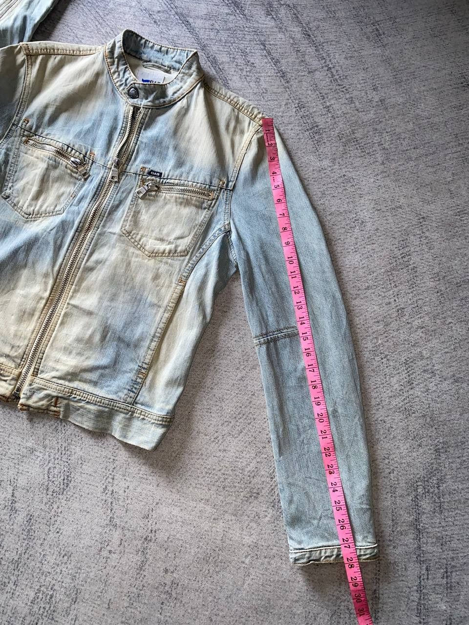 GAS GAS Distressed Denim Biker Jacket Size US M / EU 48-50 / 2 - 20 Thumbnail