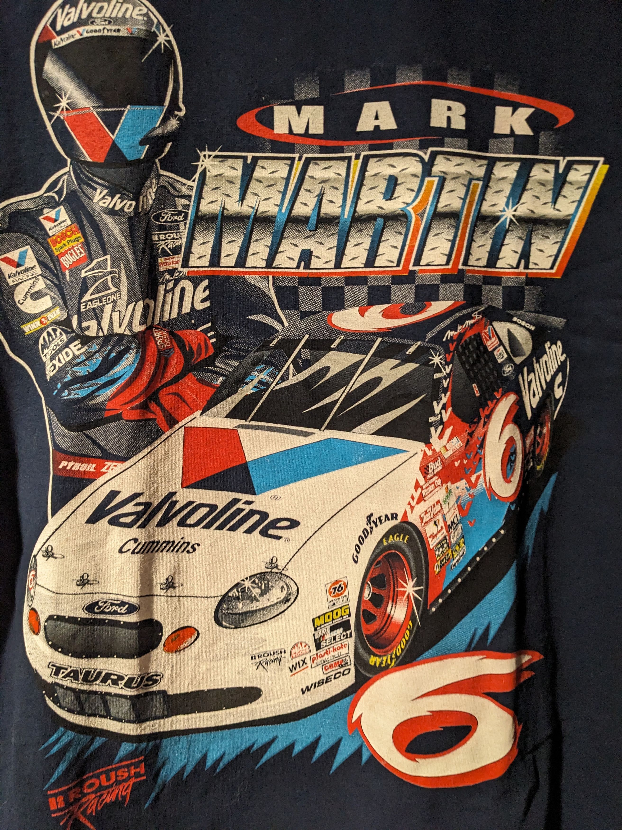 NASCAR Vintage 1999 Mark Martin Valvoline Nascar Racing T-Shirt Size US XXL / EU 58 / 5 - 2 Thumbnail