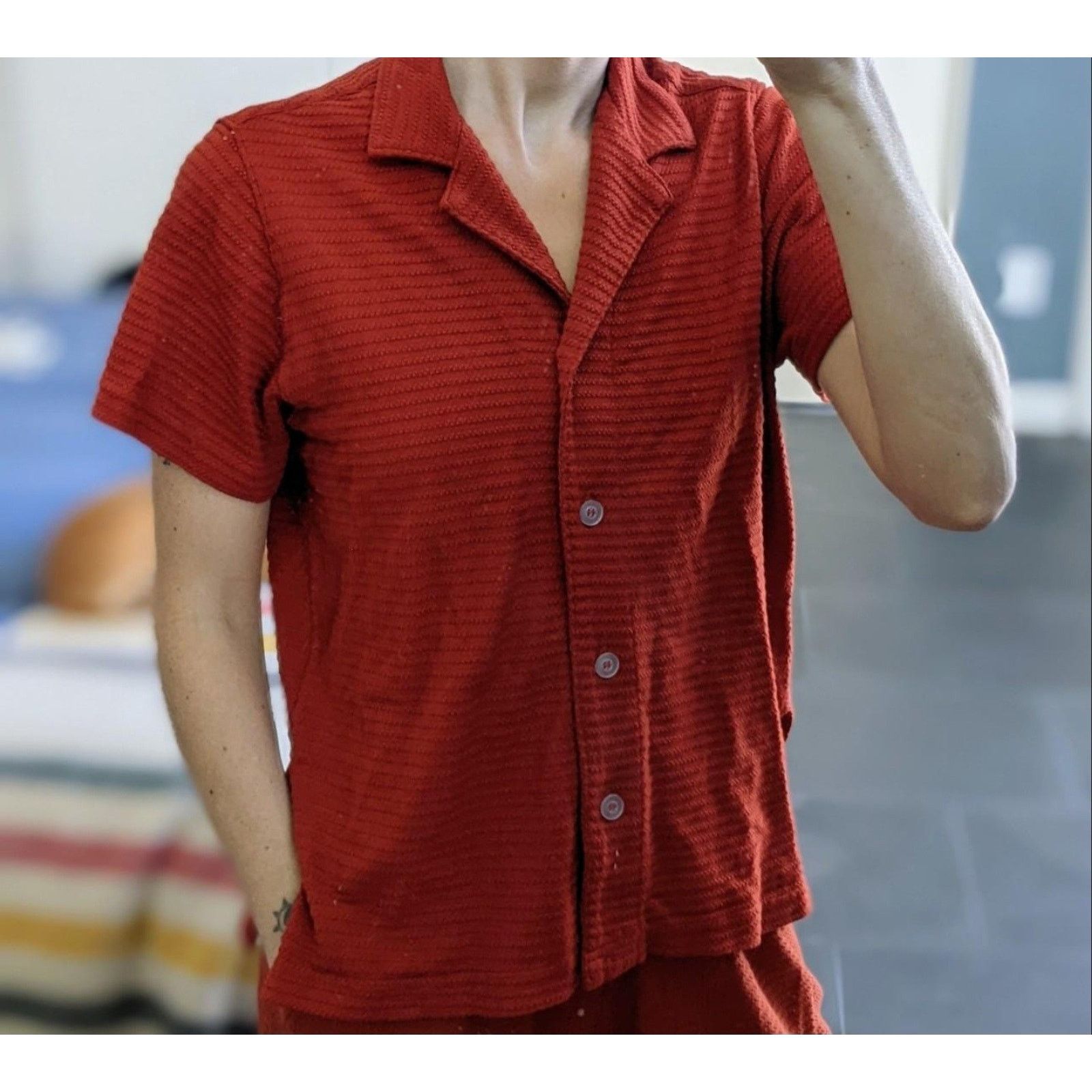 Big Bud Press Big Bud Press Pantry Shirt Button Up Cotton In Honycomb Size M / US 6-8 / IT 42-44 - 2 Thumbnail