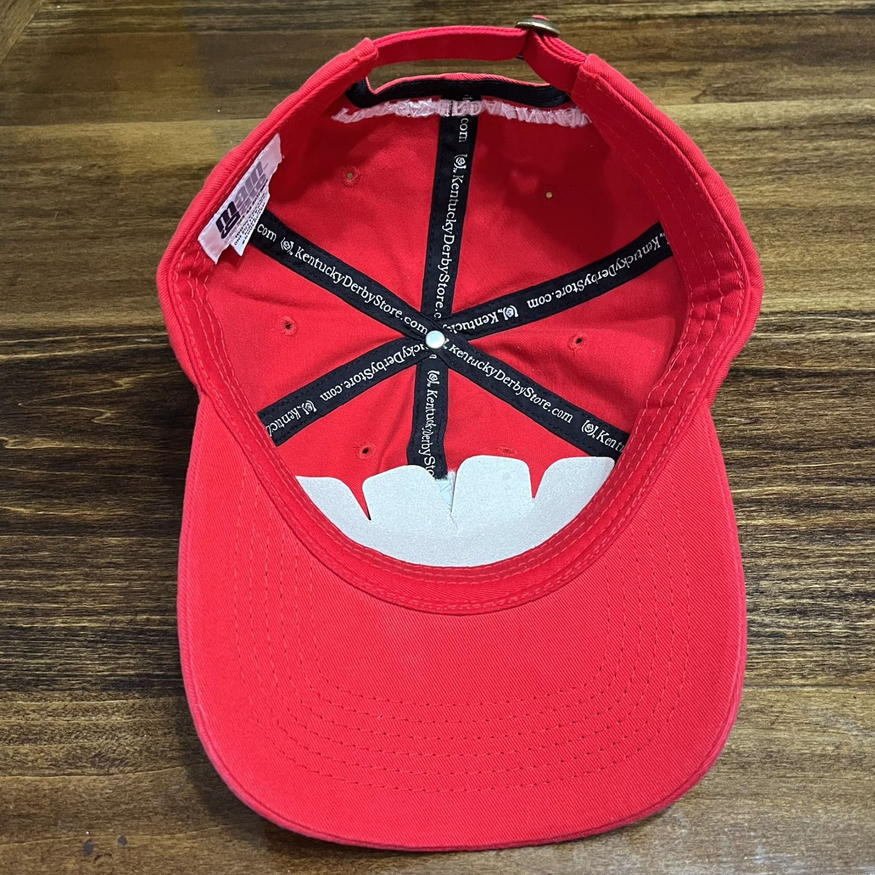 Vintage Main Gate Kentucky Derby Hat Cap Strap Men’s Red Cotton Embroidered Baseball Cap USA 90s Outdoor Adjustable One Size Mens Size ONE SIZE - 6 Thumbnail
