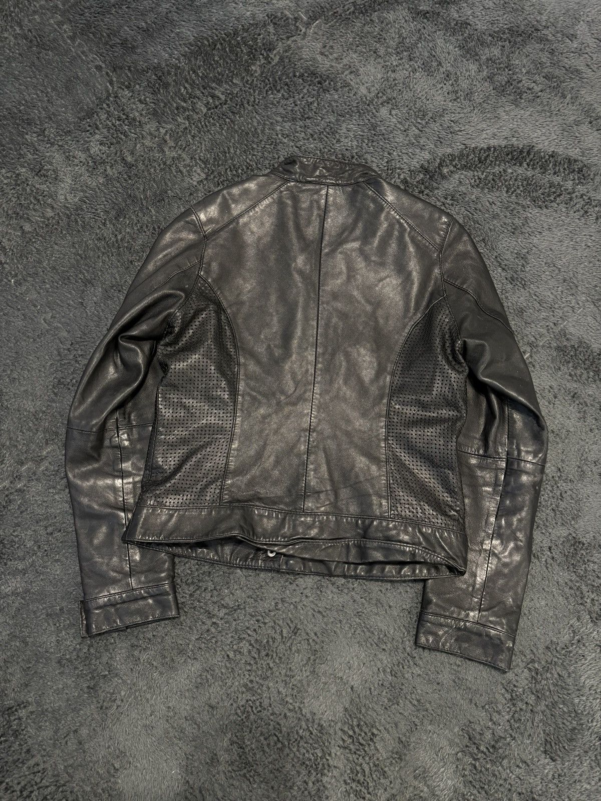Japanese Brand 00s Real Leather Y2K Motorcycle Cropped Japan Style Jacket Size S / US 4 / IT 40 - 2 Thumbnail
