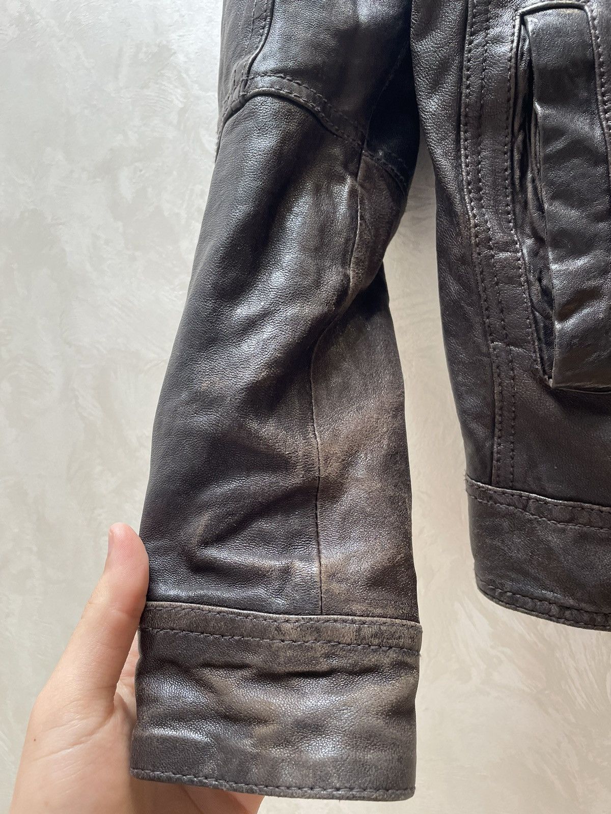 Allsaints ALLSAINTS SPITALFIELDS LoT A LEATHER JACKET MILITARY BIKER Size US S / EU 44-46 / 1 - 3 Thumbnail