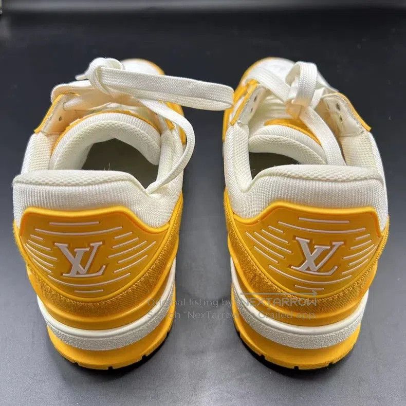Louis Vuitton Louis Vuitton Yellow denim trainer shoes Size US 7.5 / EU 40-41 - 3 Thumbnail