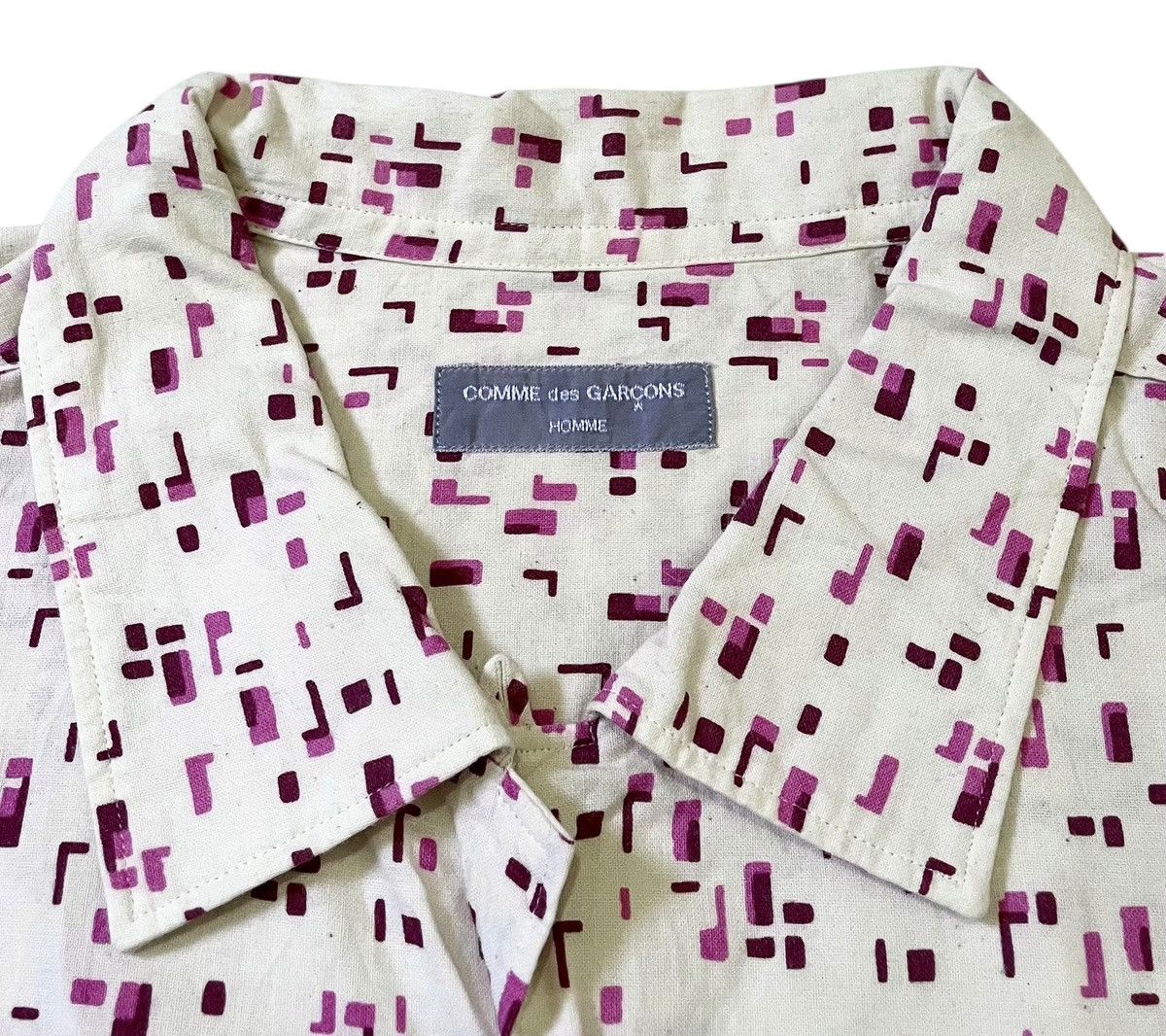 Comme des Garcons Cdg homme AD2002 abstract printed open collar shirt Size US L / EU 52-54 / 3 - 2 Thumbnail