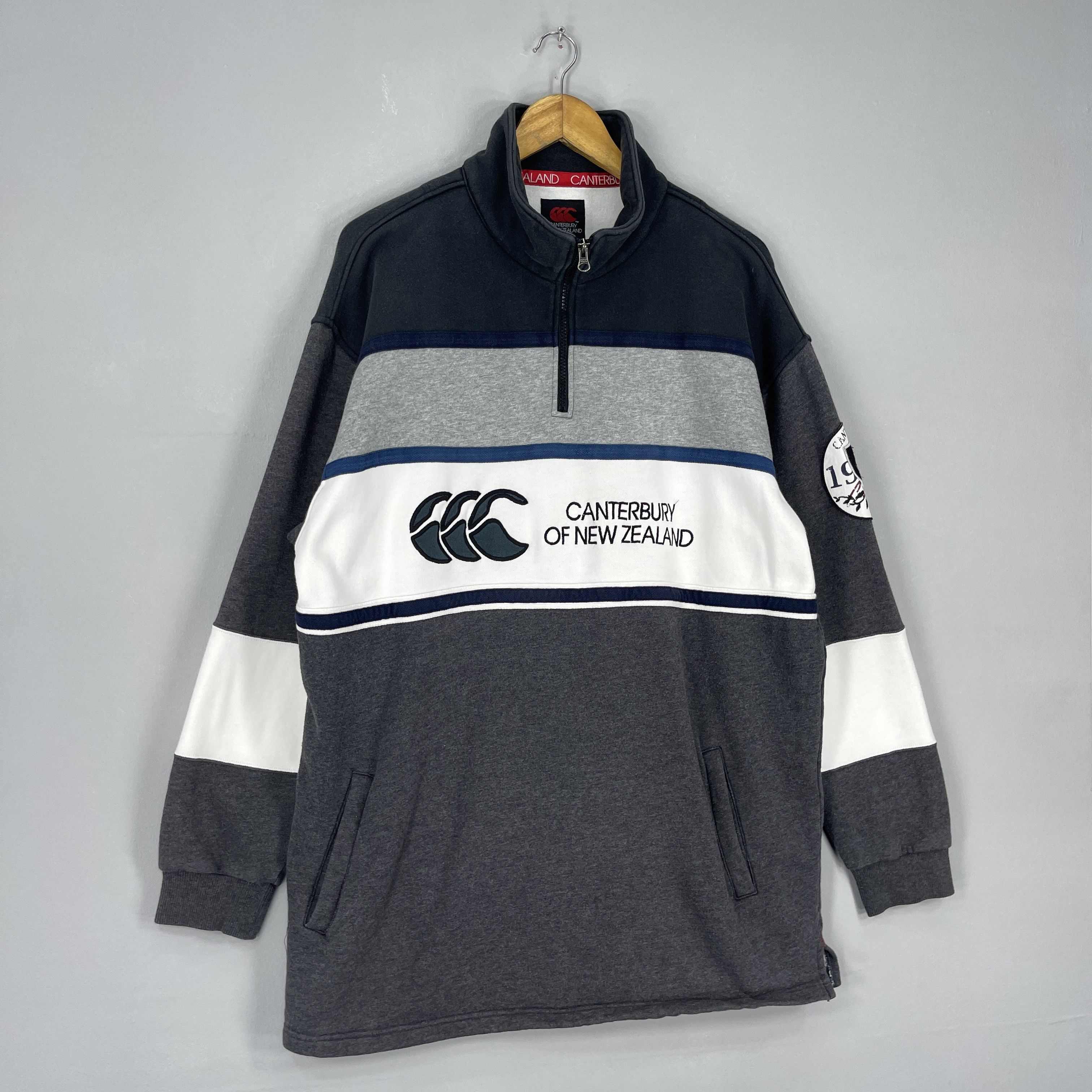 Canterbury of New Zealand Vintage CANTERBURY New Zealand Rugby Half Zipper Sweater Size US XL / EU 56 / 4 - 4 Thumbnail