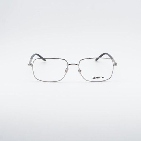 Montblanc Montblanc MB0072O 004 Eyeglasses Silver 57mm Rectangle Frame Size ONE SIZE - 2 Thumbnail