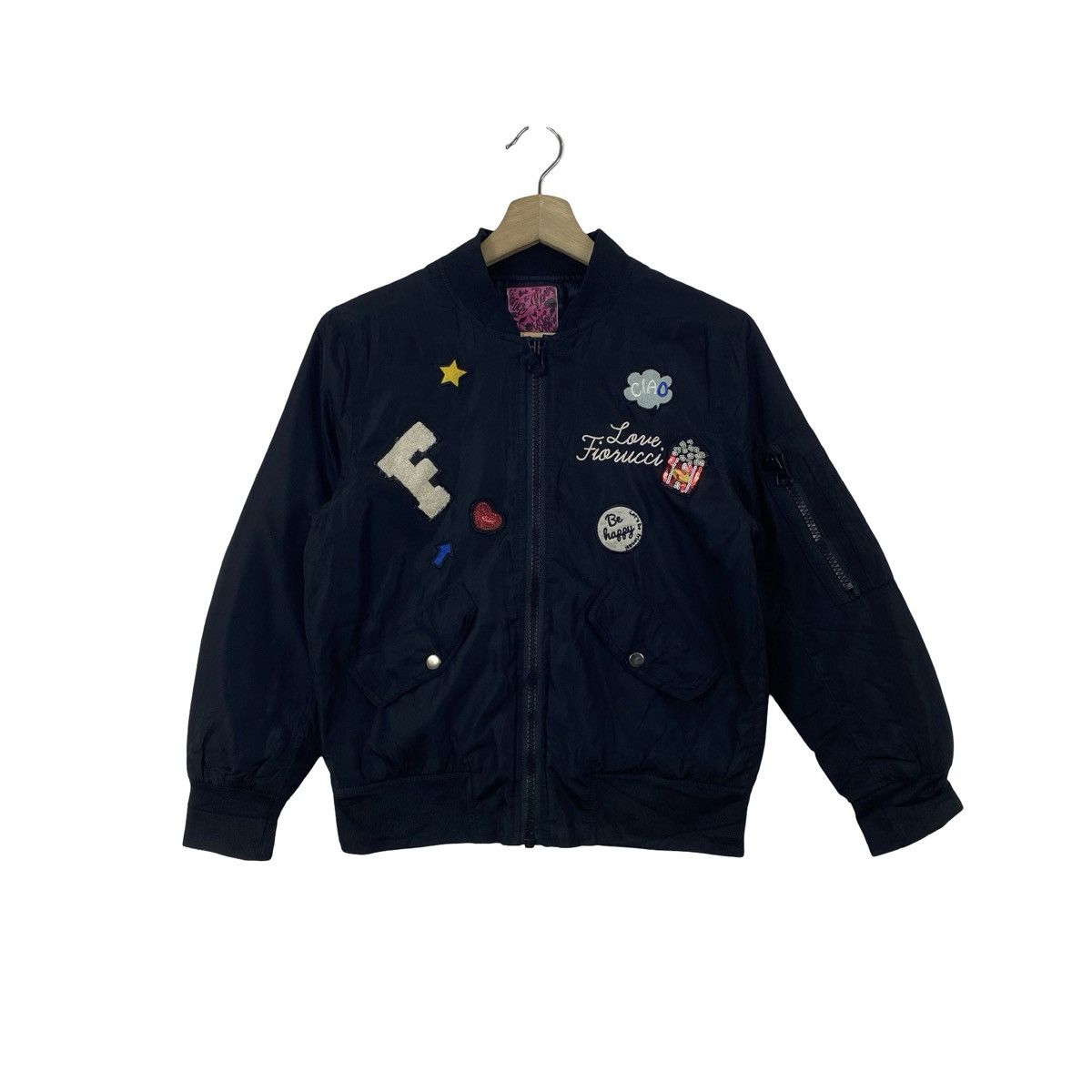 Vintage Vintage FIORUCCI Bomber Jacket Patchwork MA-1 Style Zip Up Size US S / EU 44-46 / 1 - 1 Thumbnail