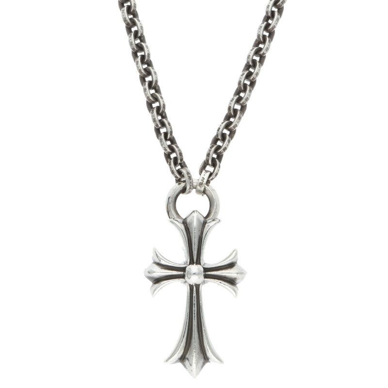 Chrome Hearts Silver Necklace PPR CHN SML CH CRS/Paper Chain Small CH ...