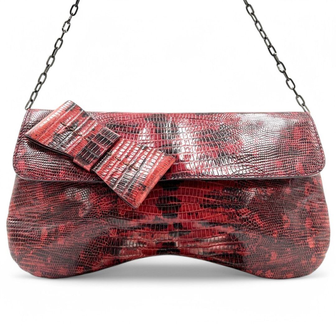 Miu Miu Miu Miu - Cobra Handbag Shoulder Bag Red Bordeaux Size ONE SIZE - 3 Thumbnail