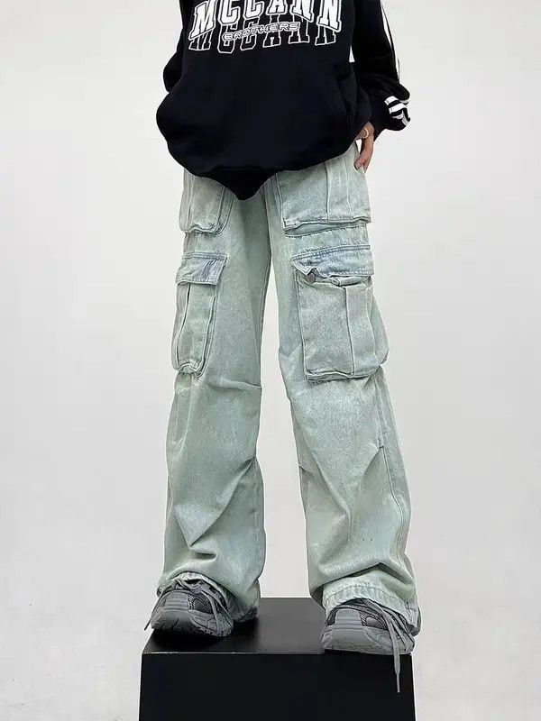 VIBE Street wash multi-pocket straight-leg jeans Size US 33 - 2 Thumbnail