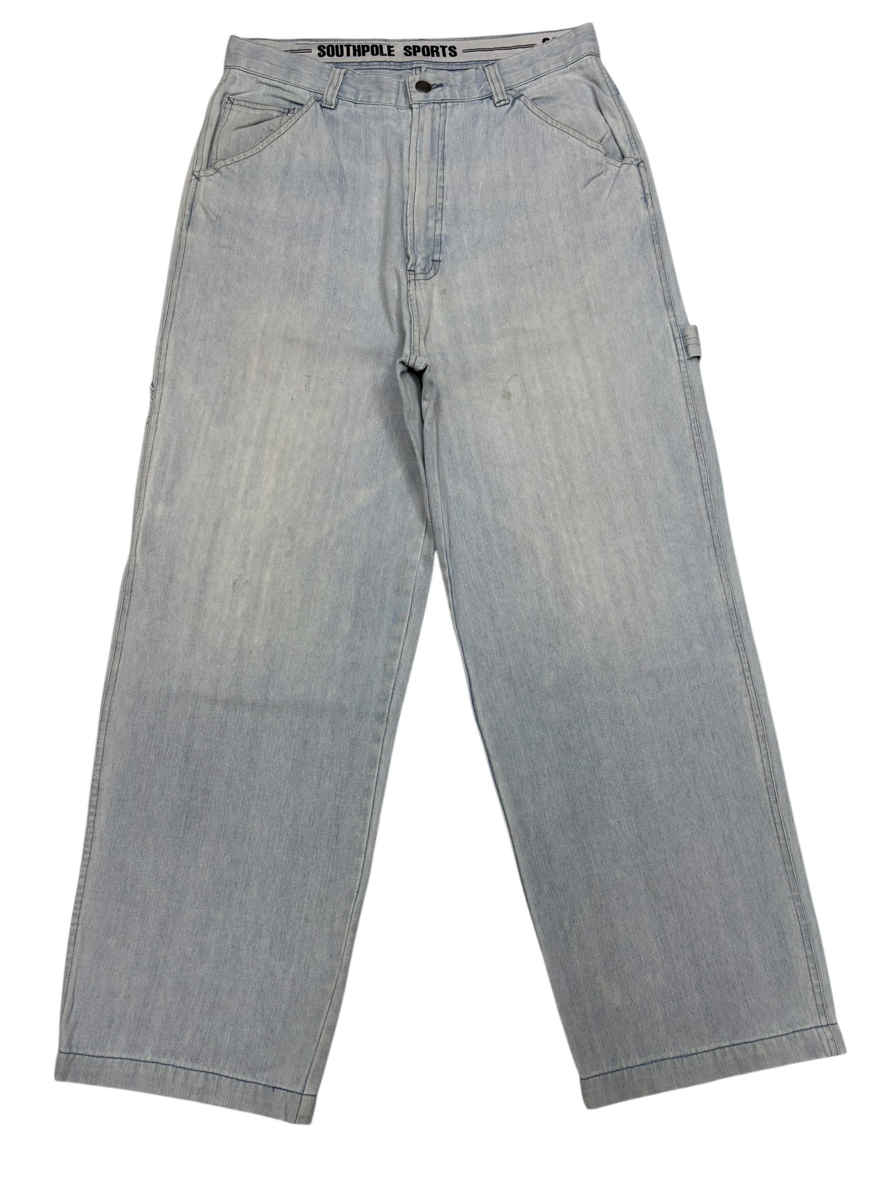 Southpole 🔥SOUTHPOLE BAGGY JEANS BLUE WASH WORKWEAR DENIM Size US 30 / EU 46 - 6 Thumbnail