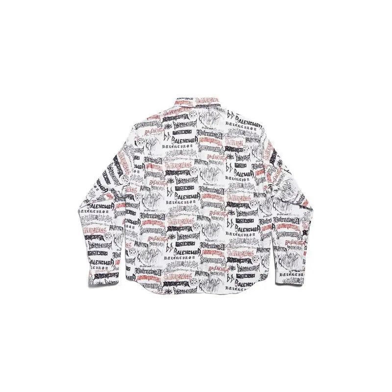 Balenciaga o1tr1nto1025 DIY Metal Allover Shirt Large Fit in White Size US XL / EU 56 / 4 - 5 Thumbnail