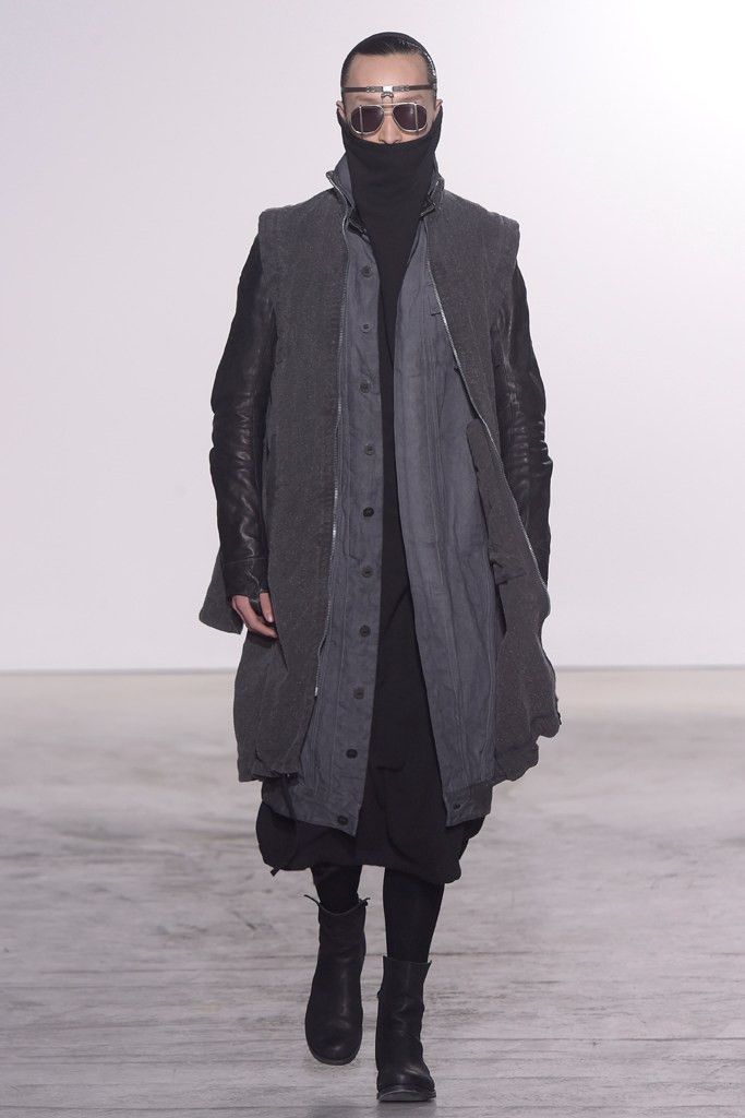 Boris Bidjan Saberi AW15 BORIS BIDJAN SABERI BLOOD RED 2 IN 1 COAT
