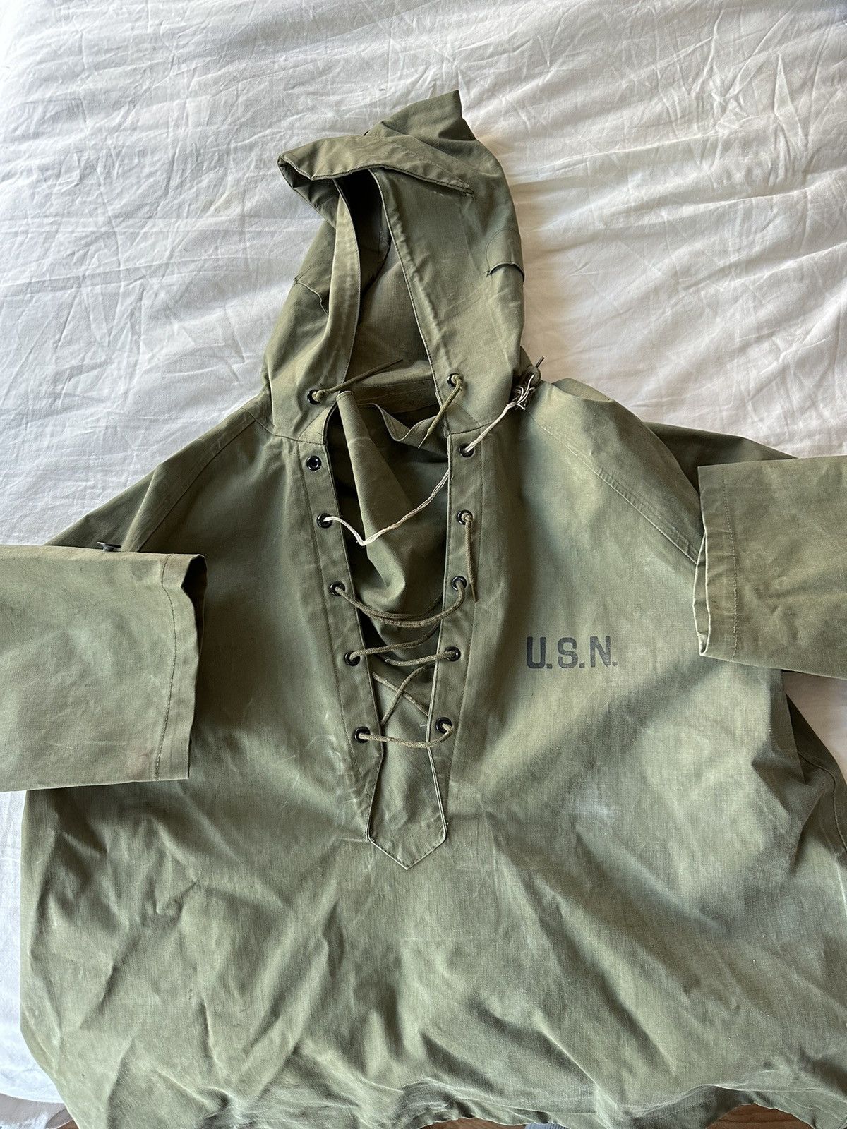 Usn Vintage USN Anorak Foul Weather Smock Pullover Grailed