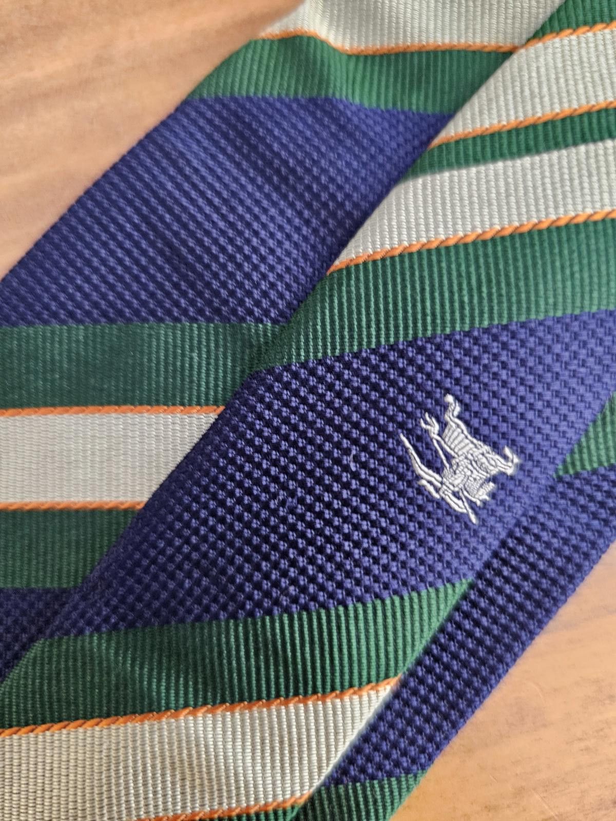 Burberry Burberry Tie Blue Mens 58" x 4" Silk Logo Size ONE SIZE - 3 Thumbnail