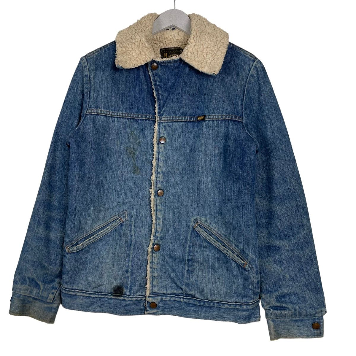Vintage × Western Rise 💥80s VINTAGE MAVERICK DENIM SHERPA JEAN JACKET Size US M / EU 48-50 / 2 - 3 Thumbnail