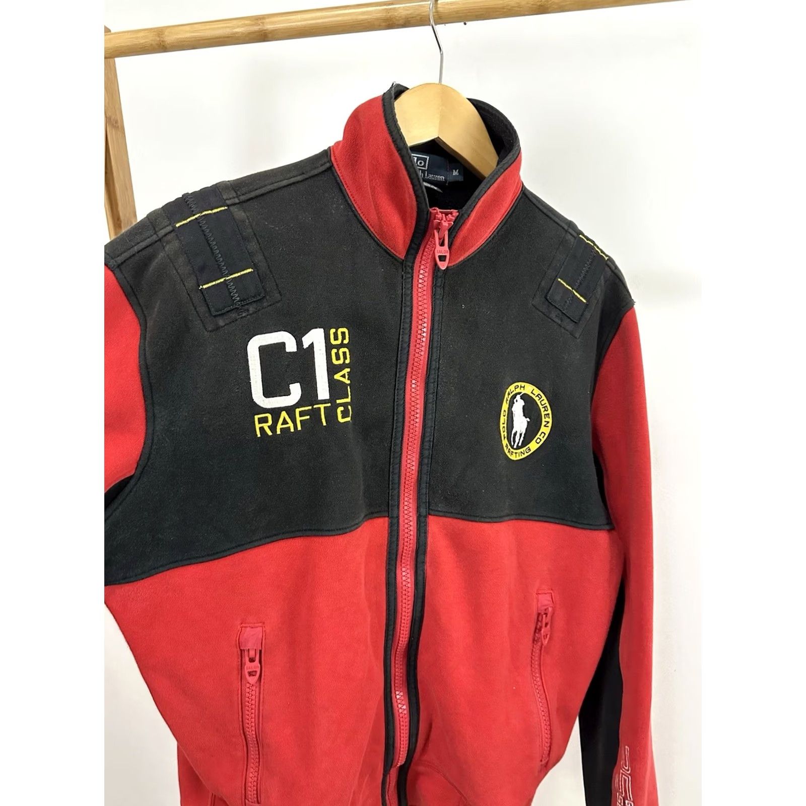Polo Ralph Lauren VTG 90s Polo Ralph Lauren Jacket M Red Cotton Polo Ralph Lauren Rafting Guide C1 Class Full Zip Military Jacket Mens Size US M / EU 48-50 / 2 - 7 Thumbnail