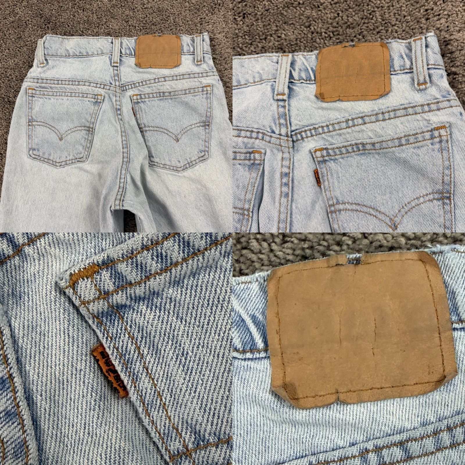 Levi's VINTAGE Levi's Jeans Womens 24 Tapered Orange Tab Light Wash 80s/90s USA 24x30 Jeans Women 90s 80s Size 42" / US 20 - 9 Thumbnail
