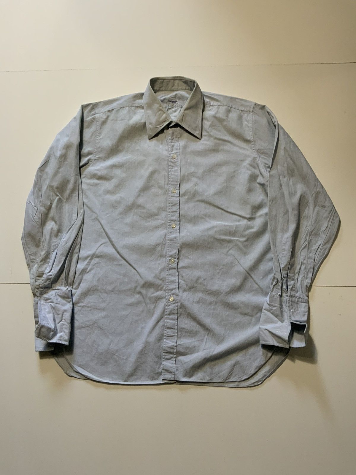 Vintage Vintage 60s 70s Madelios Paris Button Front Mens Dress Shirt Size US M / EU 48-50 / 2 - 1 Thumbnail