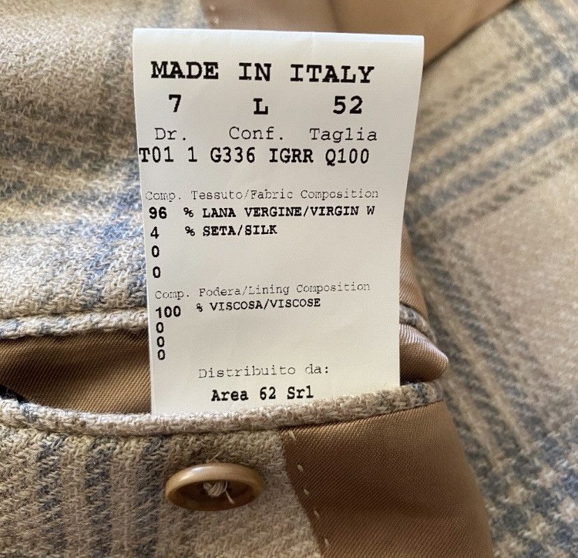 Tombolini Tombolini Wool Silk Blend Jacket Size 52L Size 52L - 13 Thumbnail