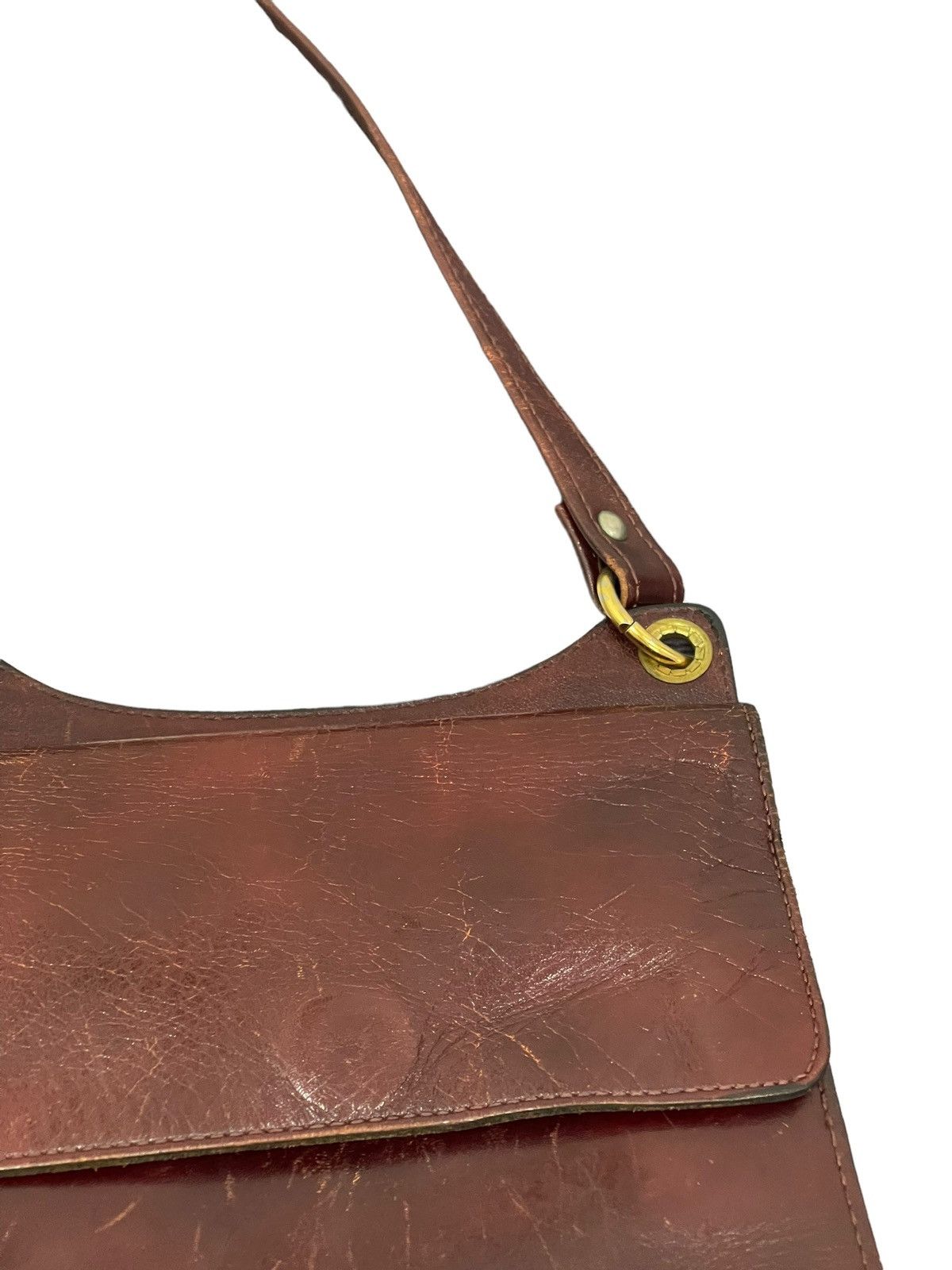 Genuine Leather Full Leather Patina Vtg Unknown Japan Bag Cross Body 1🟩 Size ONE SIZE - 17 Thumbnail