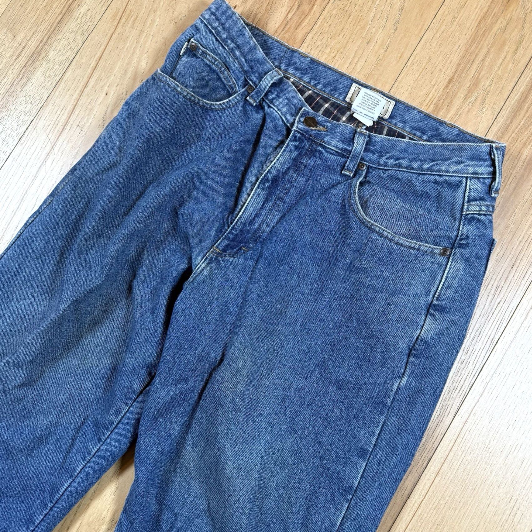 Vintage VINTAGE L.L.Bean Jeans Flannel Lined Insulated Blue Relaxed Straight 32x32 Mens Pants Size US 32 / EU 48 - 2 Thumbnail