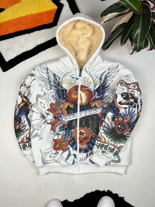 Christian Audigier Vintage Really Point Like Ed Hardy Y2K Full Zip