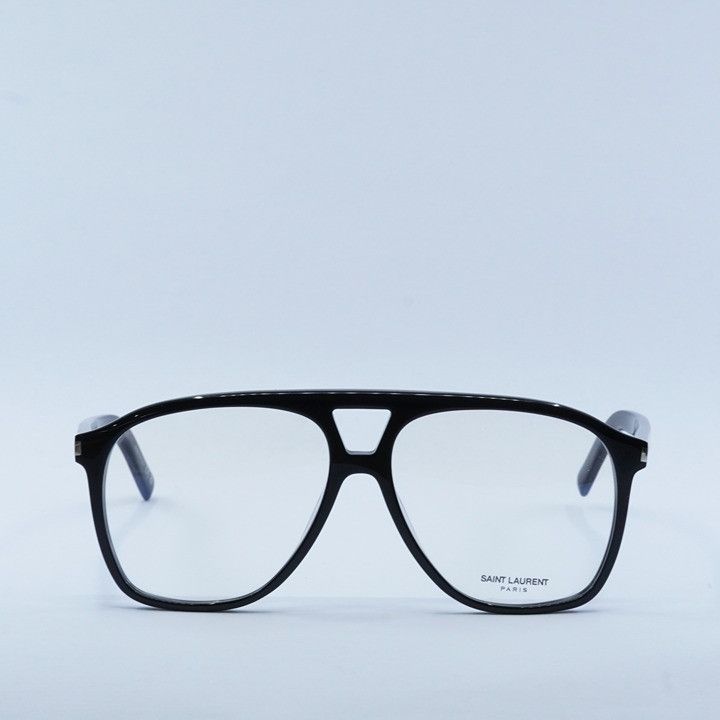 Saint Laurent Paris Saint Laurent SL596 DUNE OPT 001 Eyeglasses Shiny Black 58mm Size ONE SIZE - 3 Thumbnail