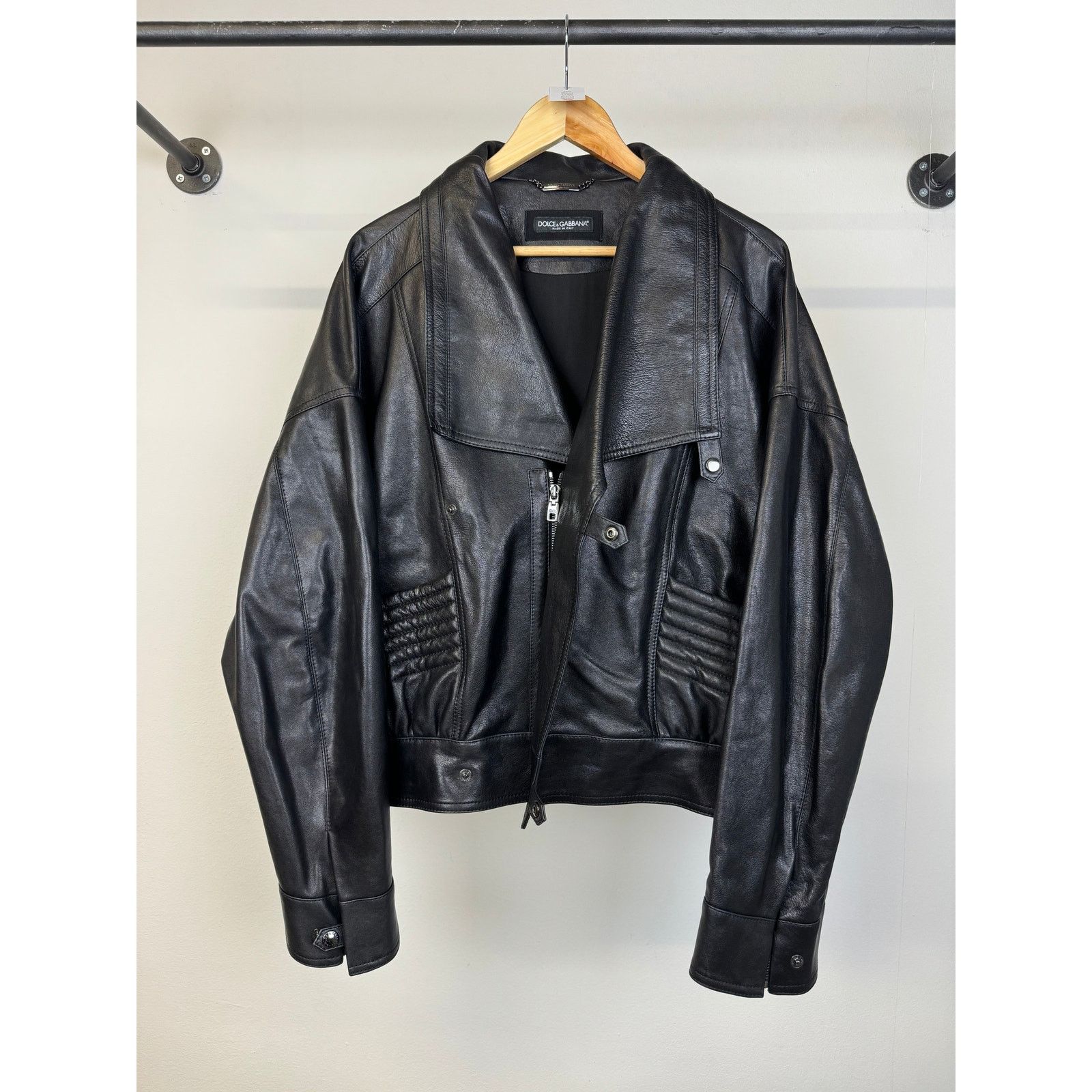 Dolce & Gabbana 2010s Dolce & Gabbana aviator boxy bomber leather jacket Size XL / US 12-14 / IT 48-50 - 3 Thumbnail