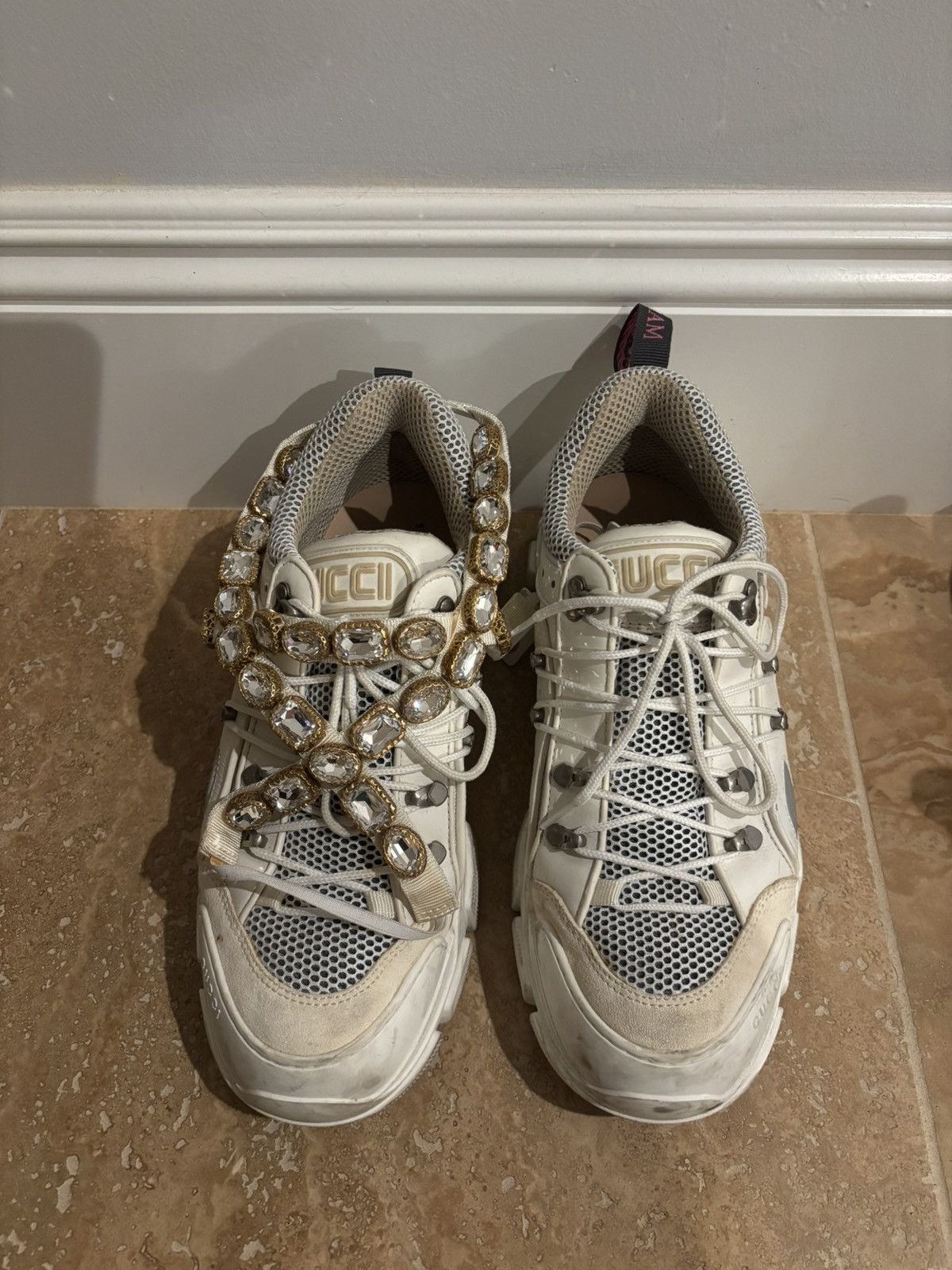 Gucci Gucci crystal-embellished sneakers Size US 9.5 / EU 42-43 - 1 Thumbnail