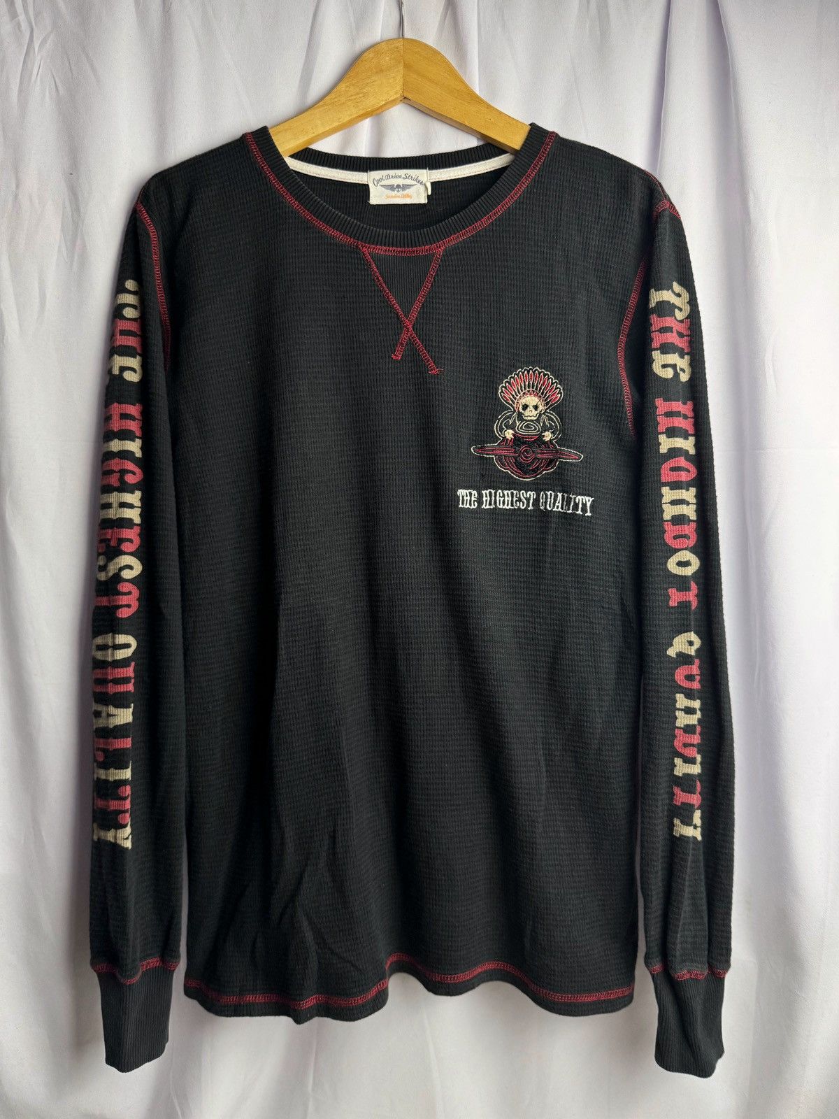 If Six Was Nine × Japanese Brand × Le Grande Bleu (L.G.B.) Japanese Skulls Cooldrivestriker Long Sleeve Size US M / EU 48-50 / 2 - 2 Thumbnail