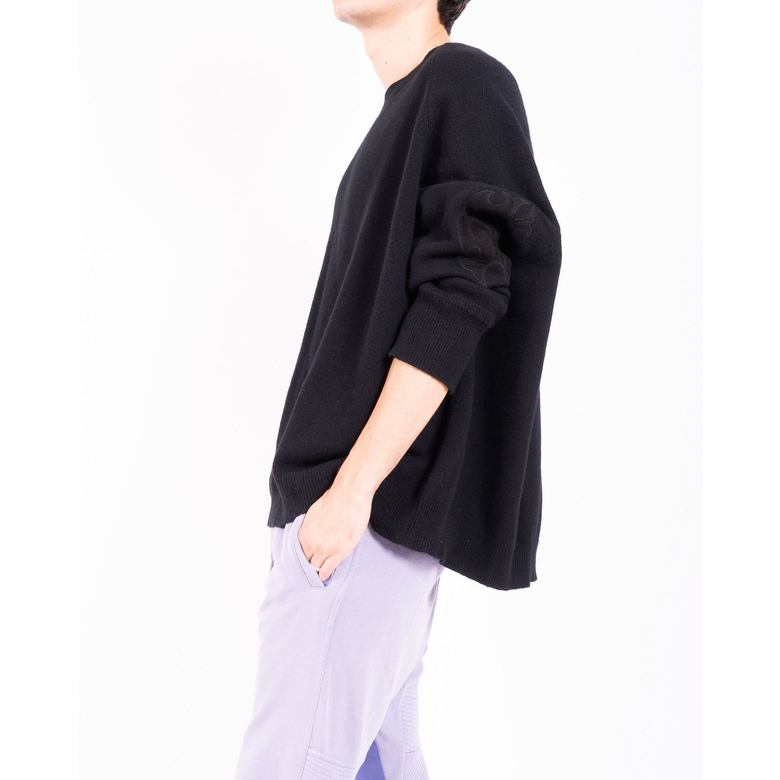 Haider Ackermann FW17 Oversized Knit in Black & White Wool Size US XS / EU 42 / 0 - 1 Thumbnail
