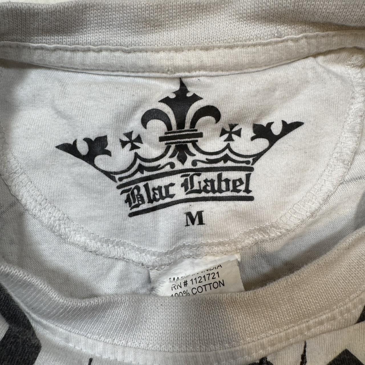 Black Label Black Label Men's White and Black T-shirt Size US M / EU 48-50 / 2 - 2 Thumbnail