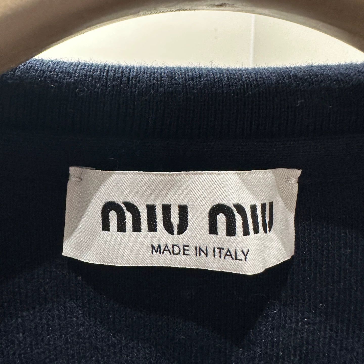 Miu Miu MIU MIU navy collar logo short-sleeve dress 42 Size M / US 6-8 / IT 42-44 - 3 Thumbnail