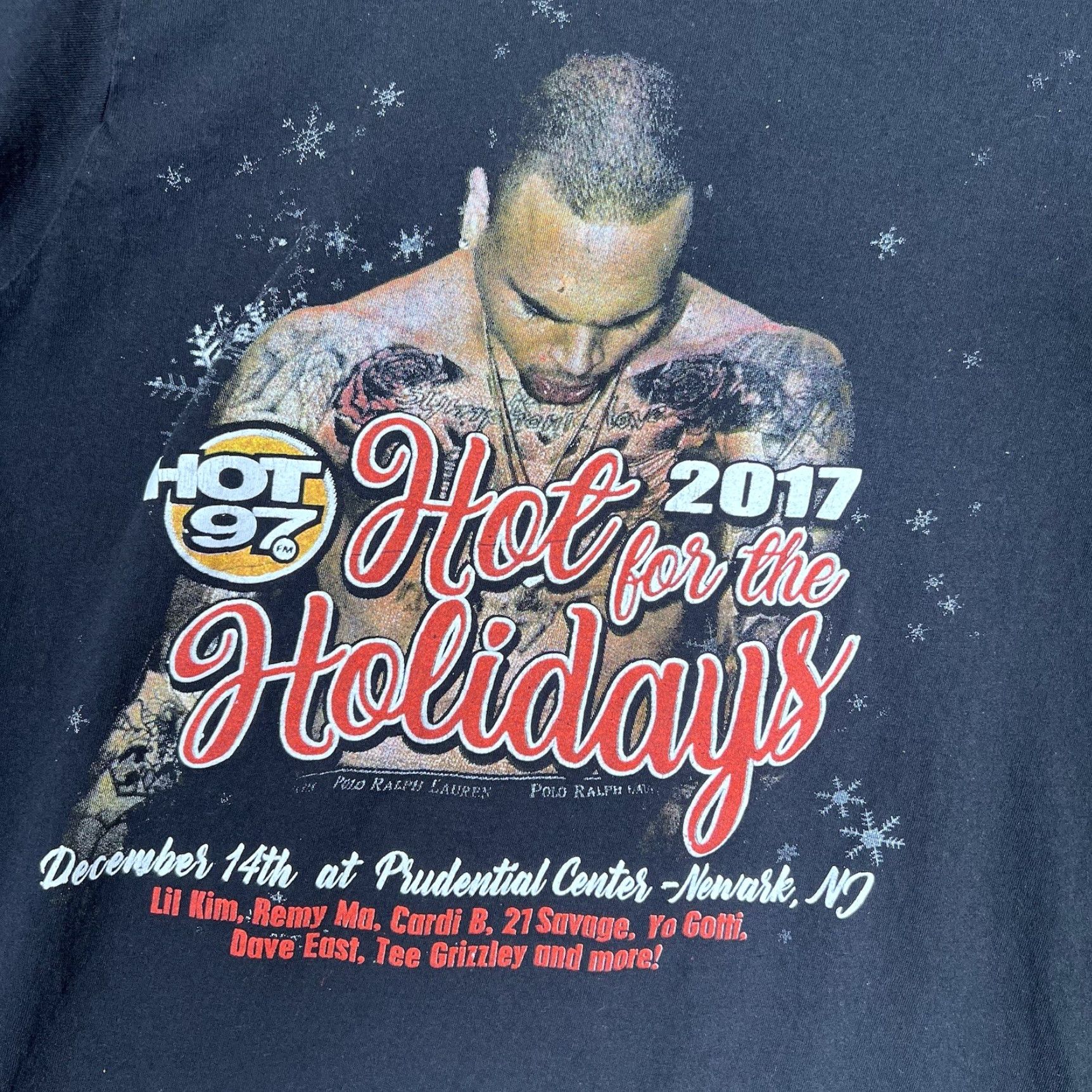 Vintage Hot 97 Hot For The Holidays Chris Brown Shirt Adult Medium Black Rap Mens Size US M / EU 48-50 / 2 - 5 Thumbnail