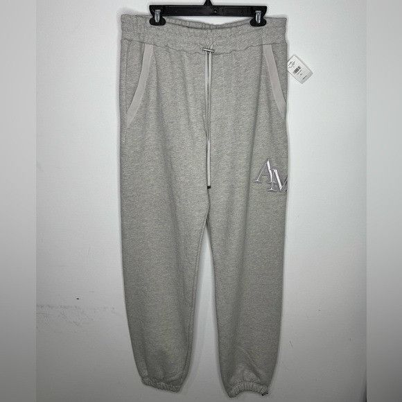 Amiri Amiri Staggered Logo Sweatpants Heather Grey Men’s XL Size US 36 / EU 52 - 2 Thumbnail