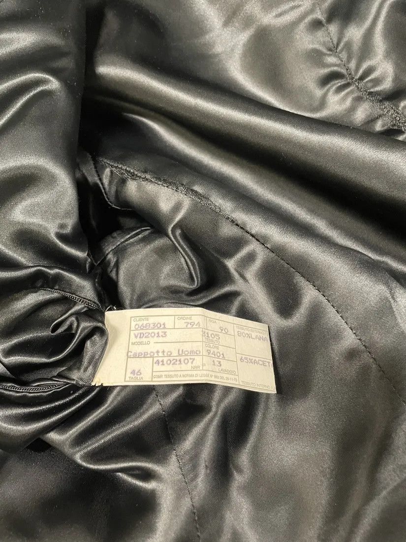 Emporio Armani × Vintage 1990s Emporio Armani Asymmetrical Black Wool Trench Coat Size US M / EU 48-50 / 2 - 8 Thumbnail