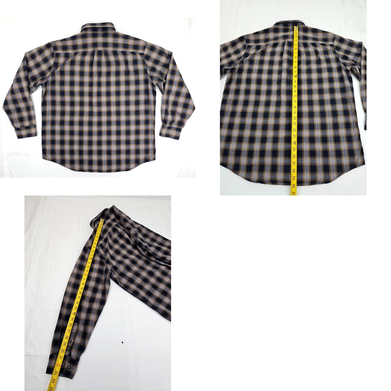 Vintage GH Bass For Hard Service Flannel Button Shirt Men XL Yellow Black Plaid Shirt Size US XL / EU 56 / 4 - 8 Thumbnail