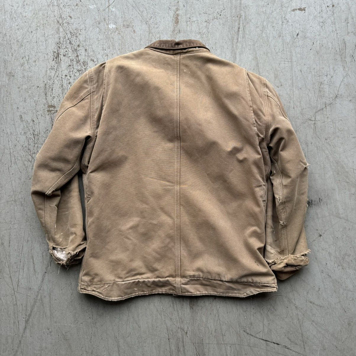 Carhartt × Vintage Carhartt Tan Distressed Faded Jacket Workwear Sz L Size US L / EU 52-54 / 3 - 4 Thumbnail