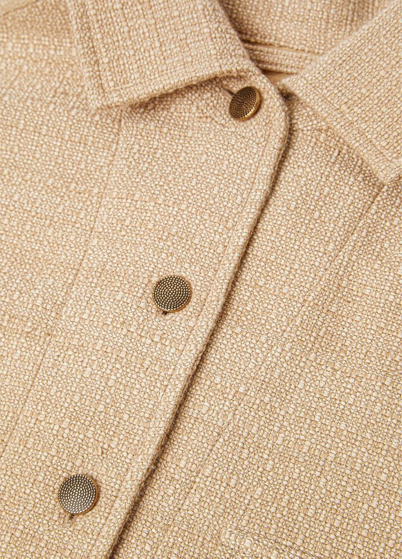 Loro Piana o1srvl11e0526 FAP4866 Darby Overshirt in Beige Size L / US 10 / IT 46 - 7 Thumbnail
