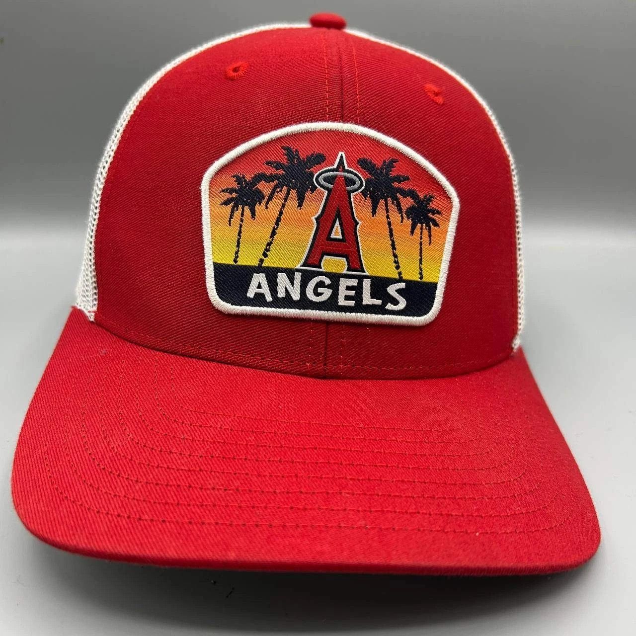 47 Brand Los Angeles LA Angels Trucker Hat Men Red Hawaiian Snap Back Size ONE SIZE - 1 Thumbnail