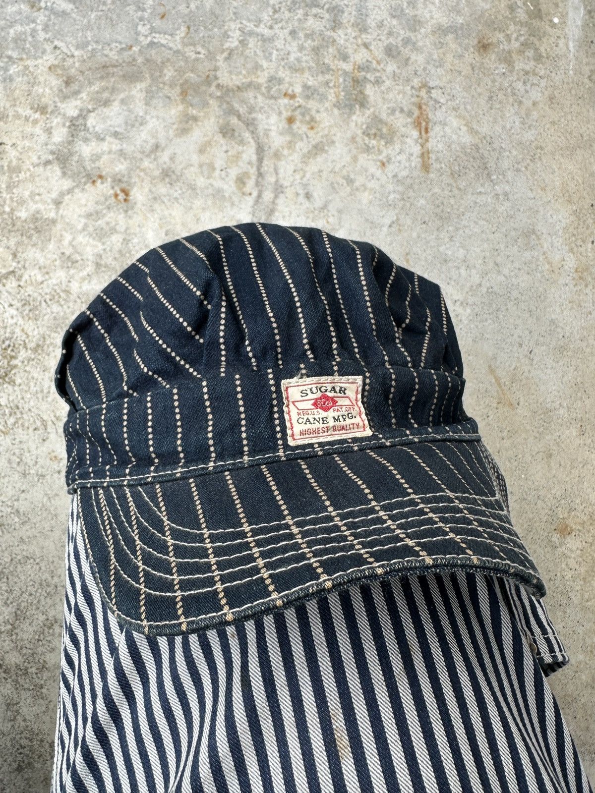 Sugar Cane Union Stifel Striped Newboys wabash conductor kountry cap Size ONE SIZE - 1 Thumbnail