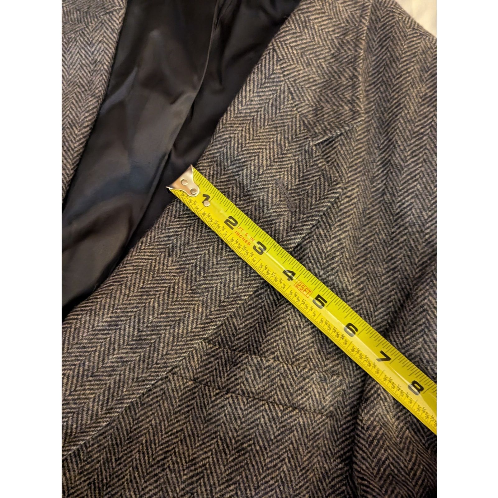 Lands' End Land End Tweed Lambswool Herringbone Blazer 48 Reg 2 button Size 48R - 11 Thumbnail