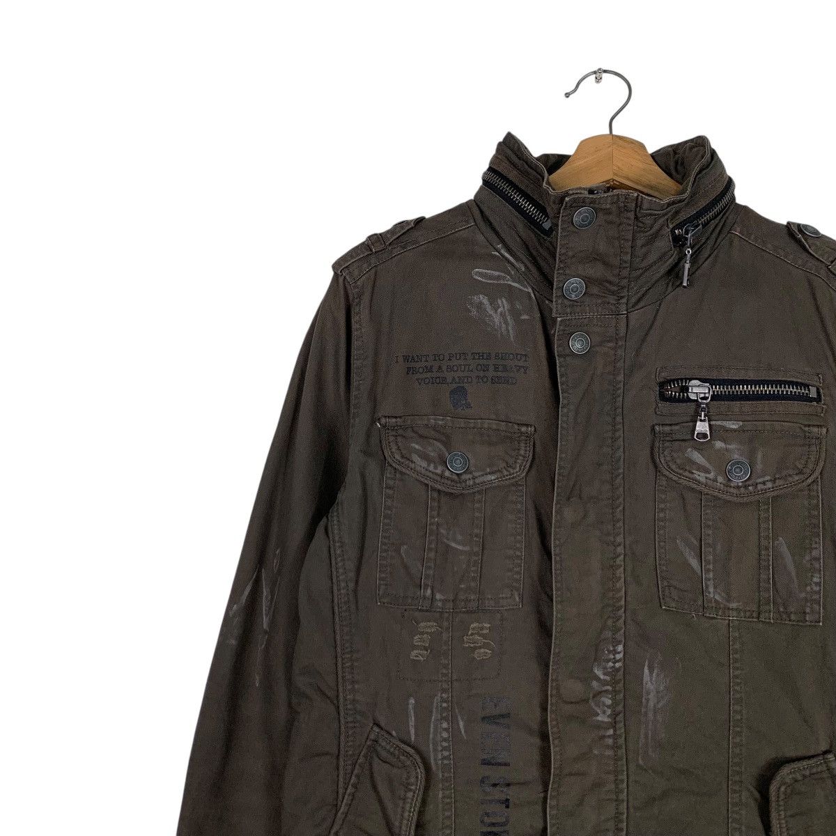 In The Attic IN THE ATTIC Trashed Four Pocket Jacket #1287-C58 Size US M / EU 48-50 / 2 - 6 Thumbnail