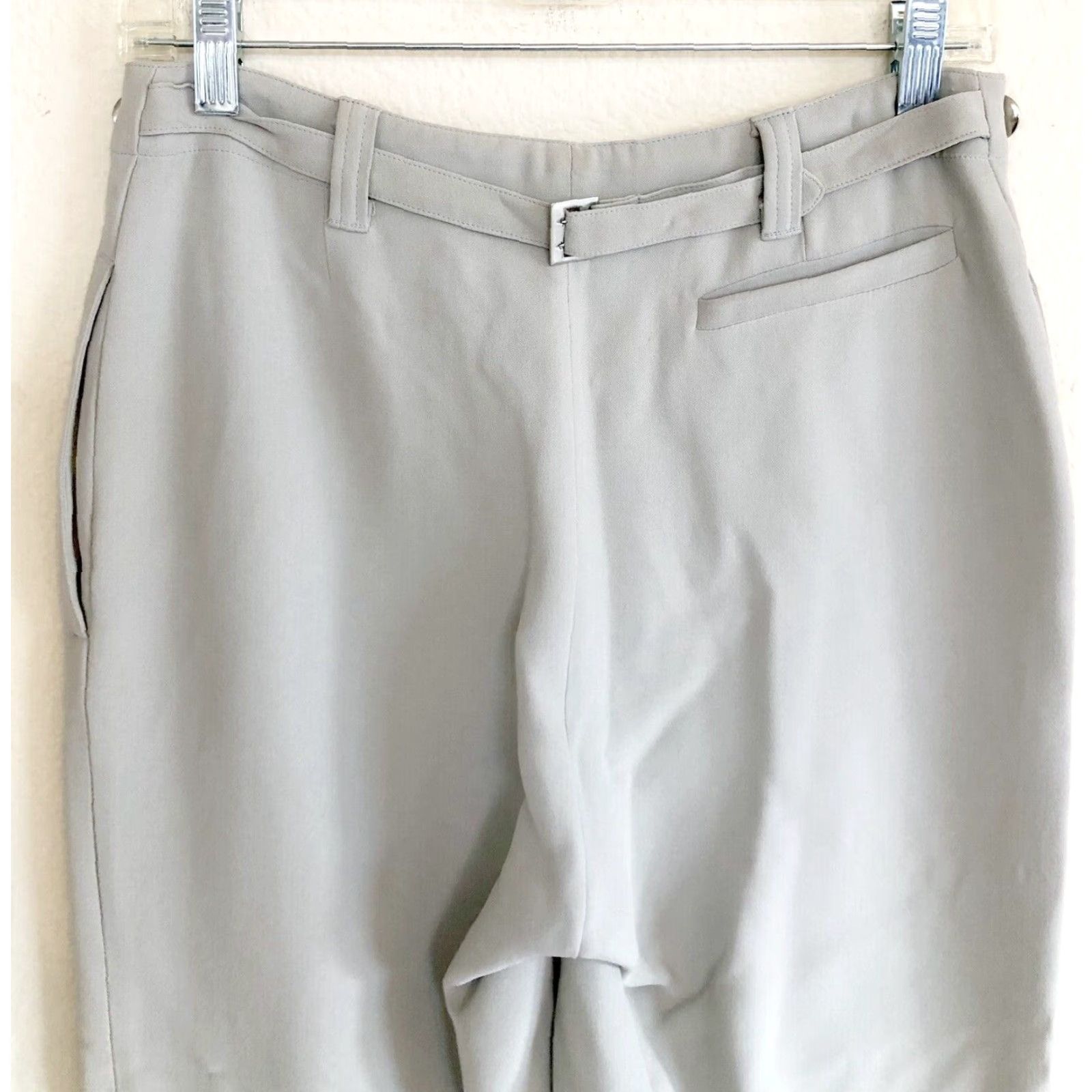Moschino VINTAGE Moschino Cheap And Chic Tapered Pants Women 8 Gray Wool Blend Pale Gray 90s Dress Pants Size 30" / US 8 / IT 44 - 5 Thumbnail