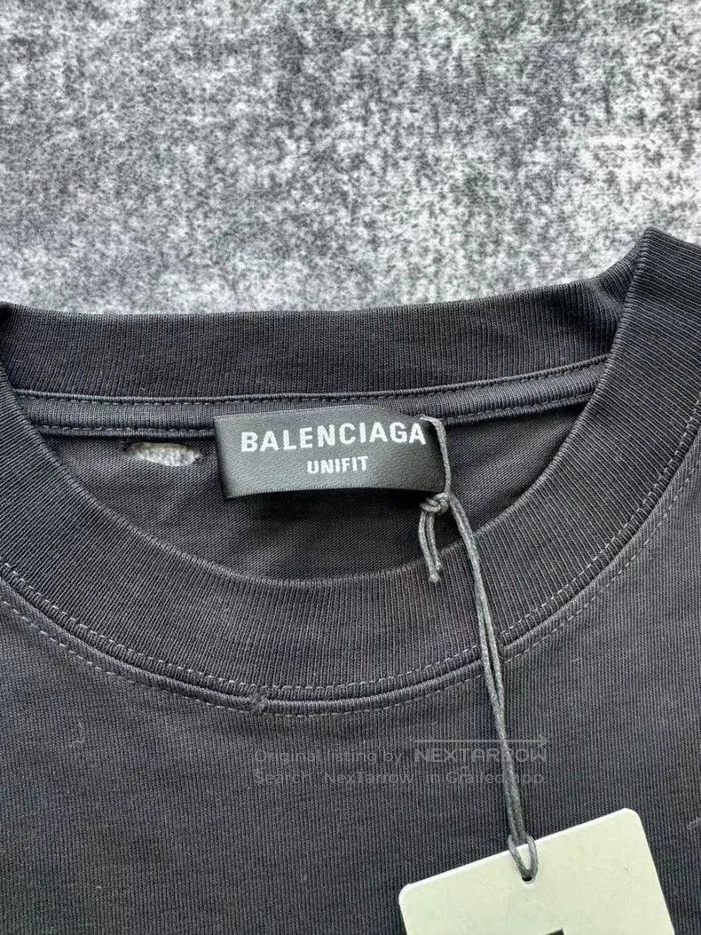 Balenciaga Balenciaga Black Distressed Short Sleeve. Size US XS / EU 42 / 0 - 4 Thumbnail