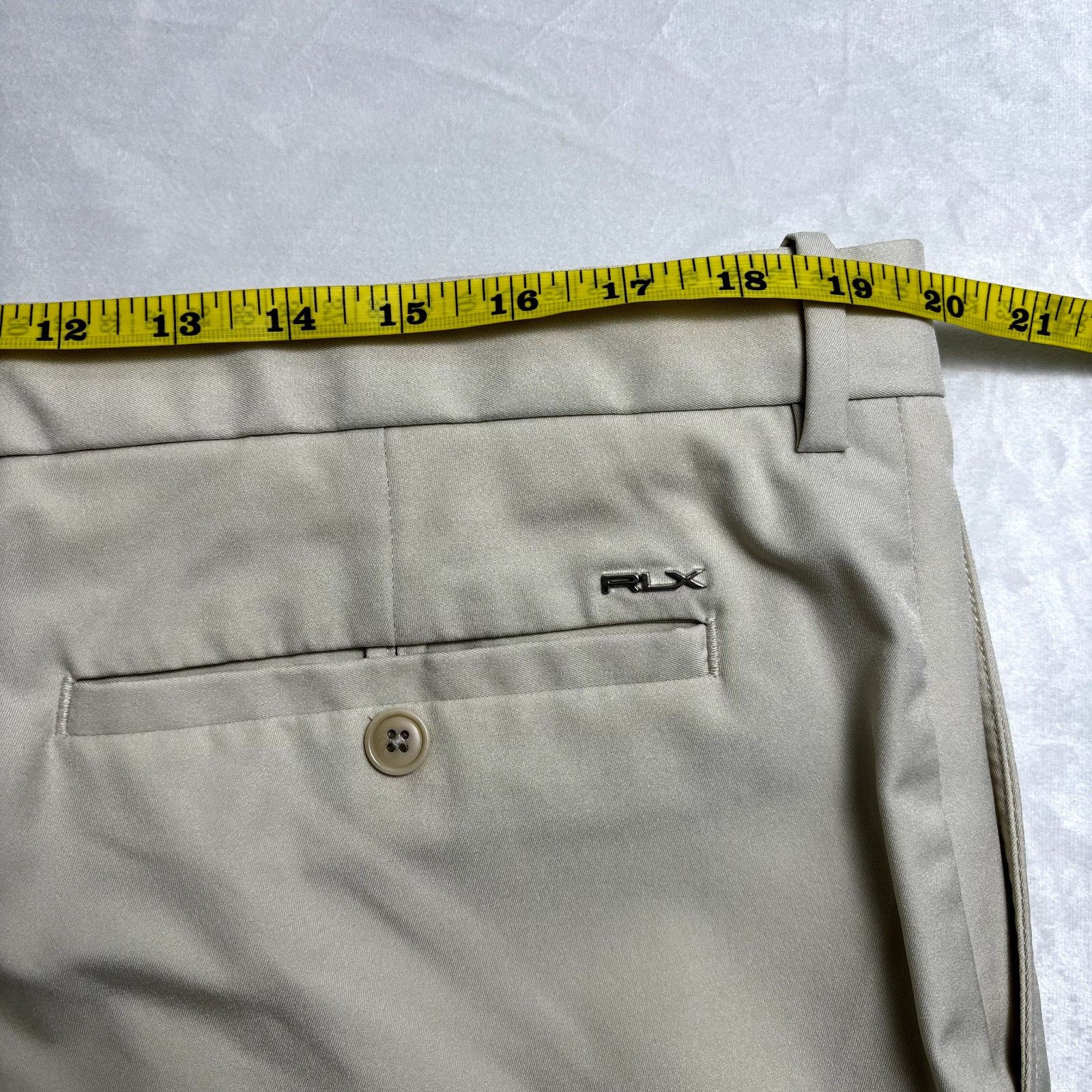 RLX Ralph Lauren RLX Ralph Lauren Men's Dress Pants 100% Polyester Light Khak Size 38R - 2 Thumbnail