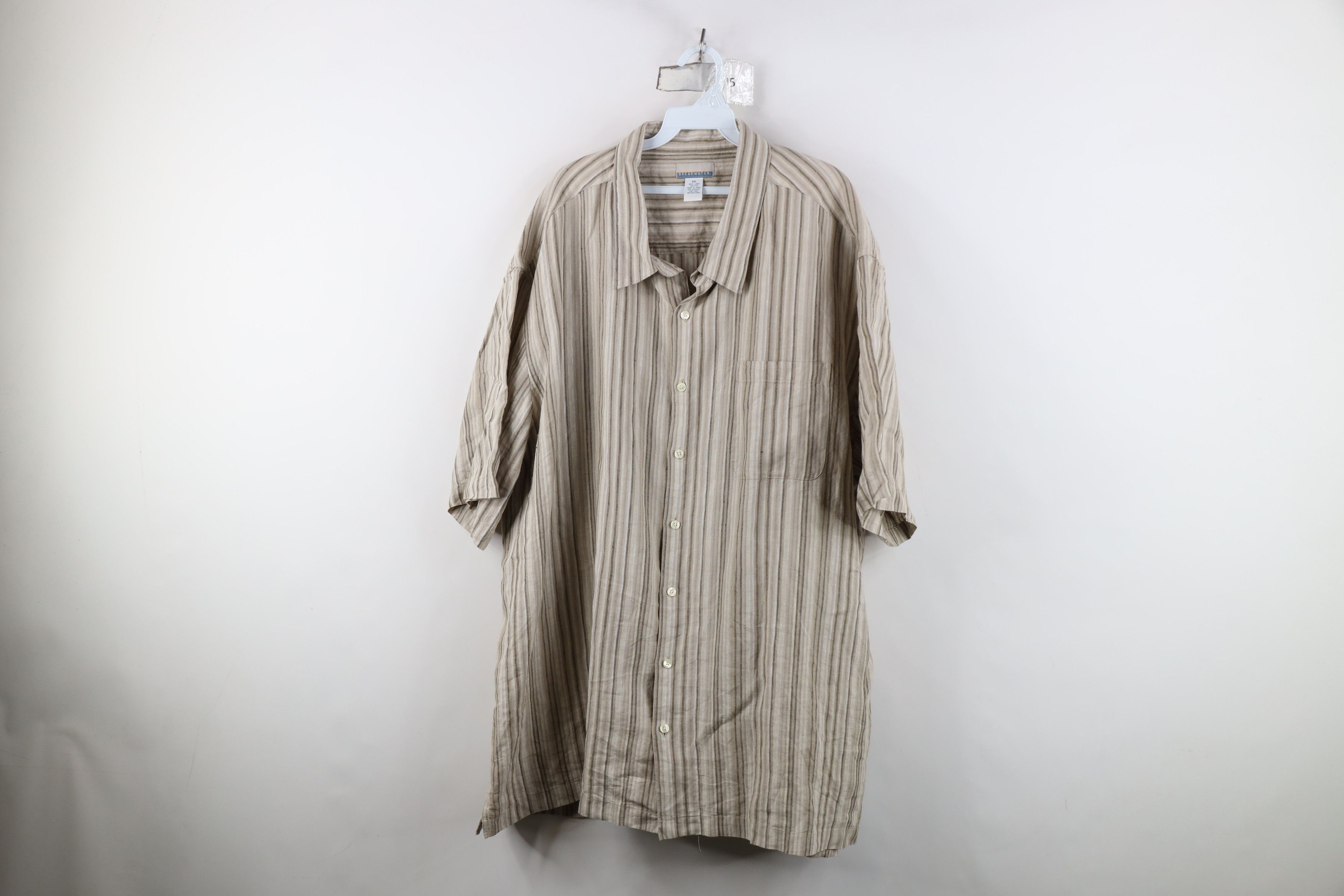 Vintage Vintage 90s Y2K Streetwear Linen Short Sleeve Button Shirt Size US XXL / EU 58 / 5 - 1 Thumbnail