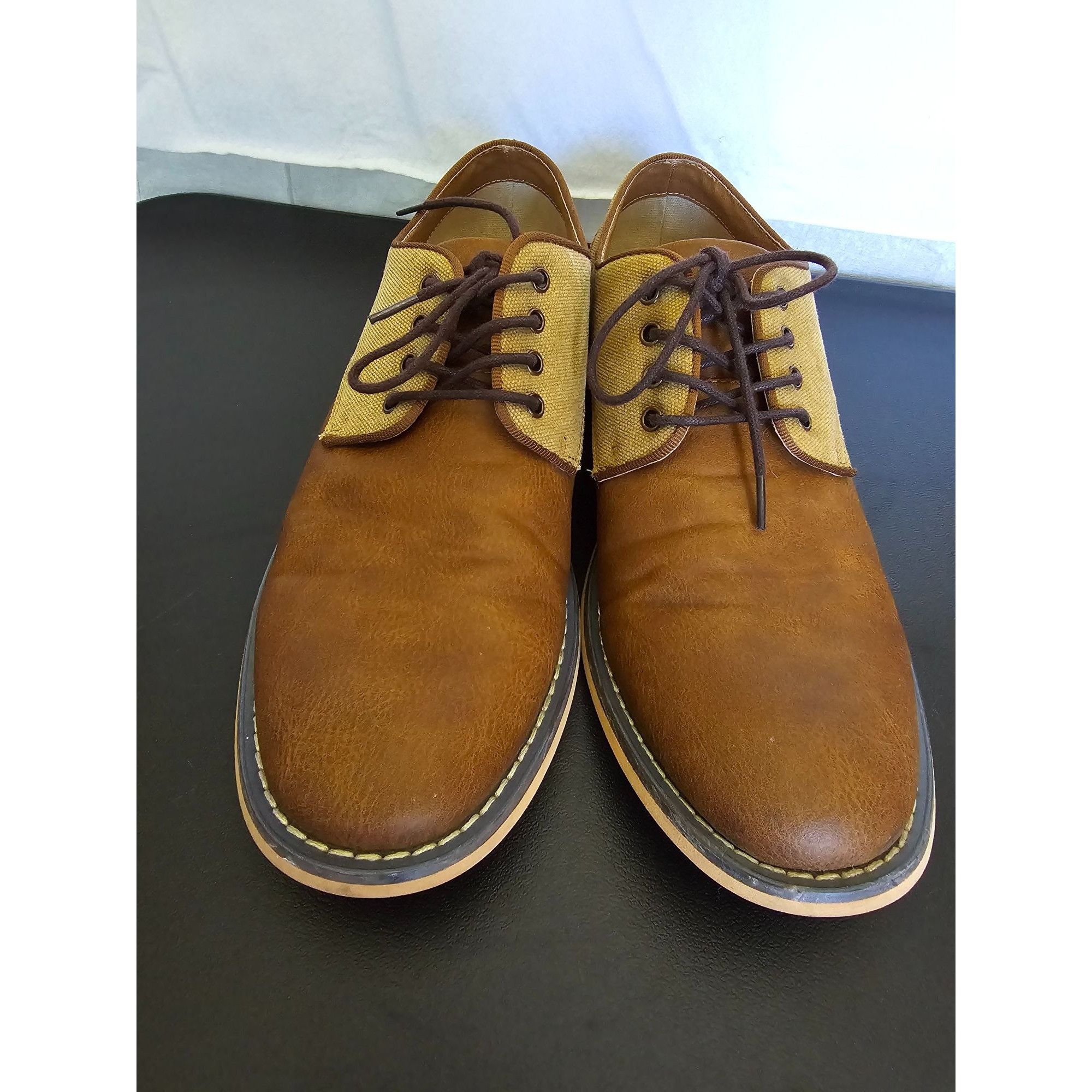 Vintage JF J.Ferrar Mens 8M Titus Brown & Beige Oxford Shoes Classic Size US 8 / EU 41 - 2 Thumbnail