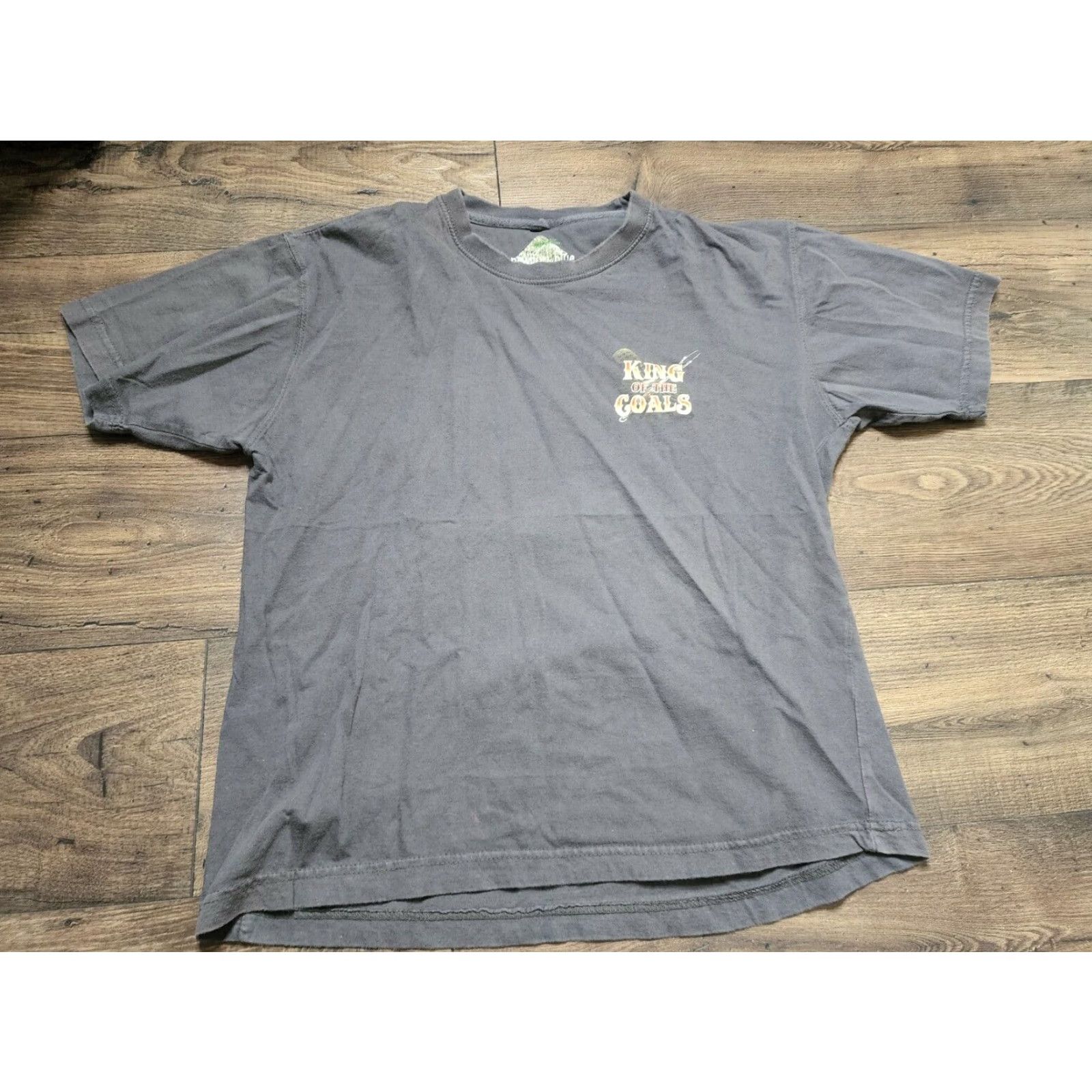 Doublet Newport Blue Mens L King of the Coals BBQ Funny Graphic T Shirt Double Sided Cotton Gray Crew Neck Short Sleeve Logo Size US L / EU 52-54 / 3 - 2 Thumbnail